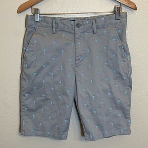 Nordstrom Grey Palm Tree Boy Flat Front Shorts